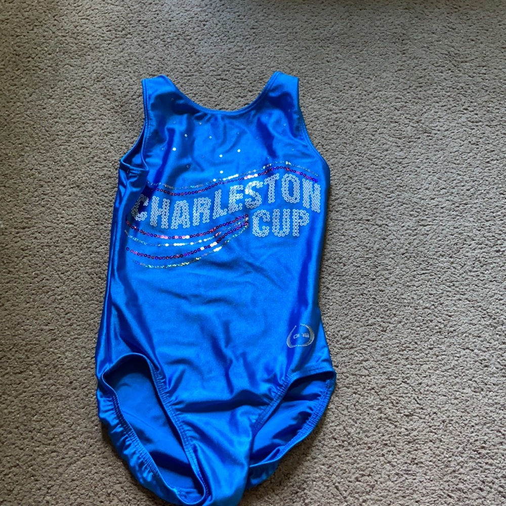 Blue ozone AXS leotard